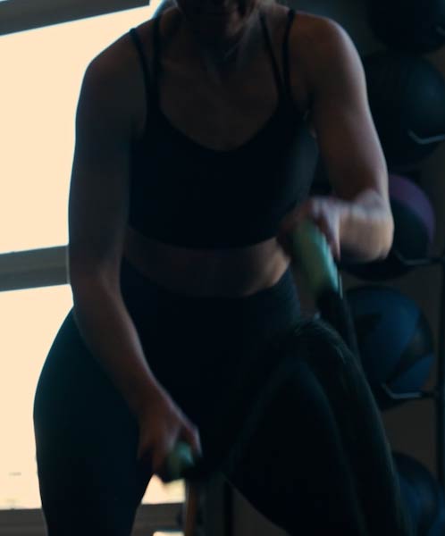 A boxer training in the gym