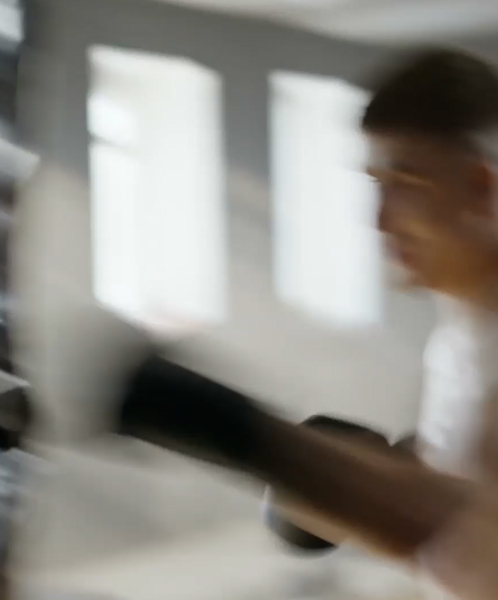 A boxer training in the gym