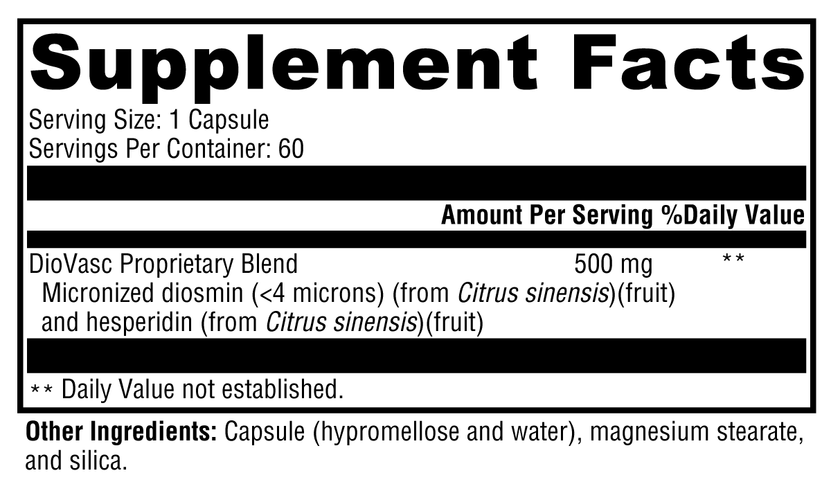 DioVasc 60 C - Lymphatic Drainage Supplements | Xymogen