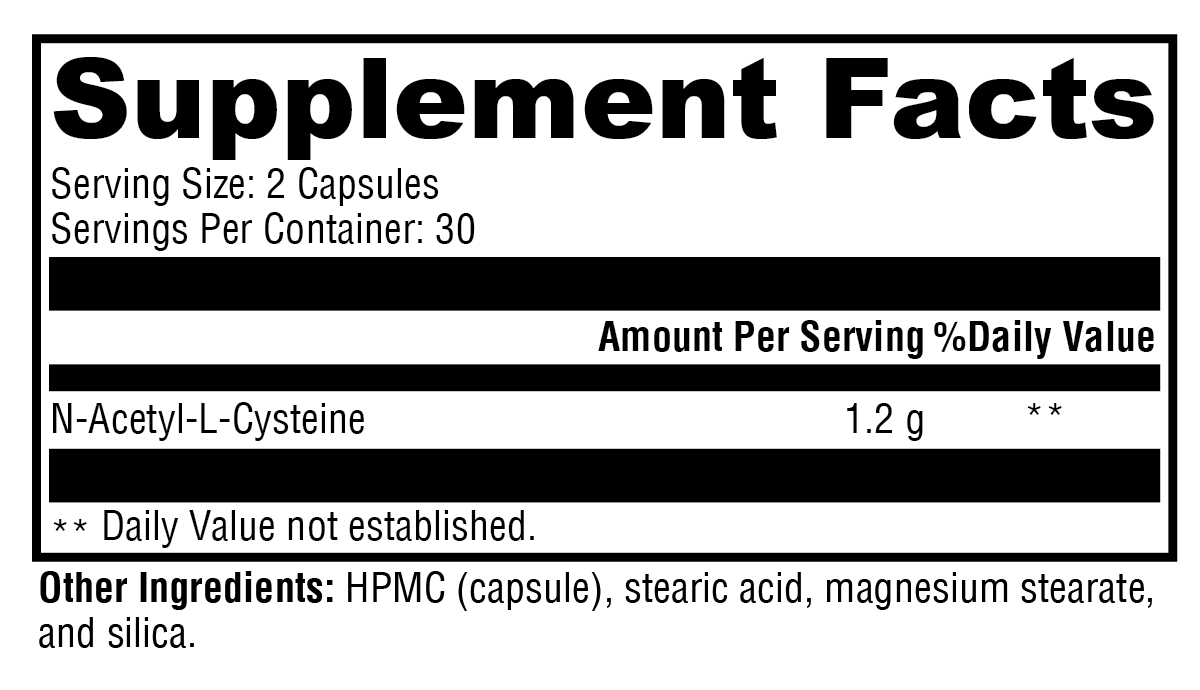 NAC Supplement - 60 C for Detox and Immune Support | Xymogen