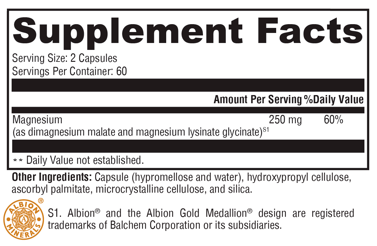 OptiMag 125 Magnesium Supplement - 120 C | Xymogen